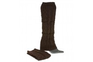 Socks/ Leg Warmers - Knitted Leg Warmers - Brown - SK-F1004BN